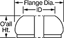 Image of Attribute. Front orientation. Contains Annotated. Watertight Sealing Grommets, Vertical Orientation.